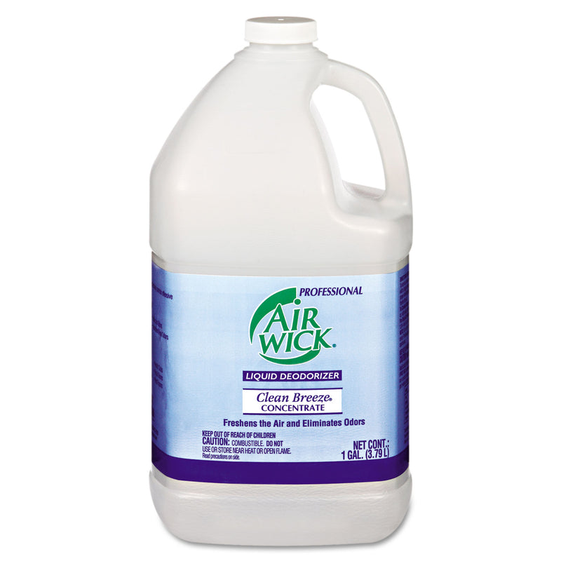 Air Wick Liquid Deodorizer, Clean Breeze, 1 Gal, Concentrate - RAC06732EA