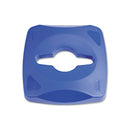 Rubbermaid Untouchable Single Stream Recycling Top, 16.2W X 16.4D X 8.3H, Blue - RCP1788374