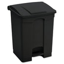 Safco Large Capacity Plastic Step-On Receptacle, 23 Gal, Black - SAF9923BL