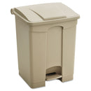 Safco Large Capacity Plastic Step-On Receptacle, 23 Gal, Tan - SAF9923TN