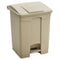 Safco Large Capacity Plastic Step-On Receptacle, 23 Gal, Tan - SAF9923TN