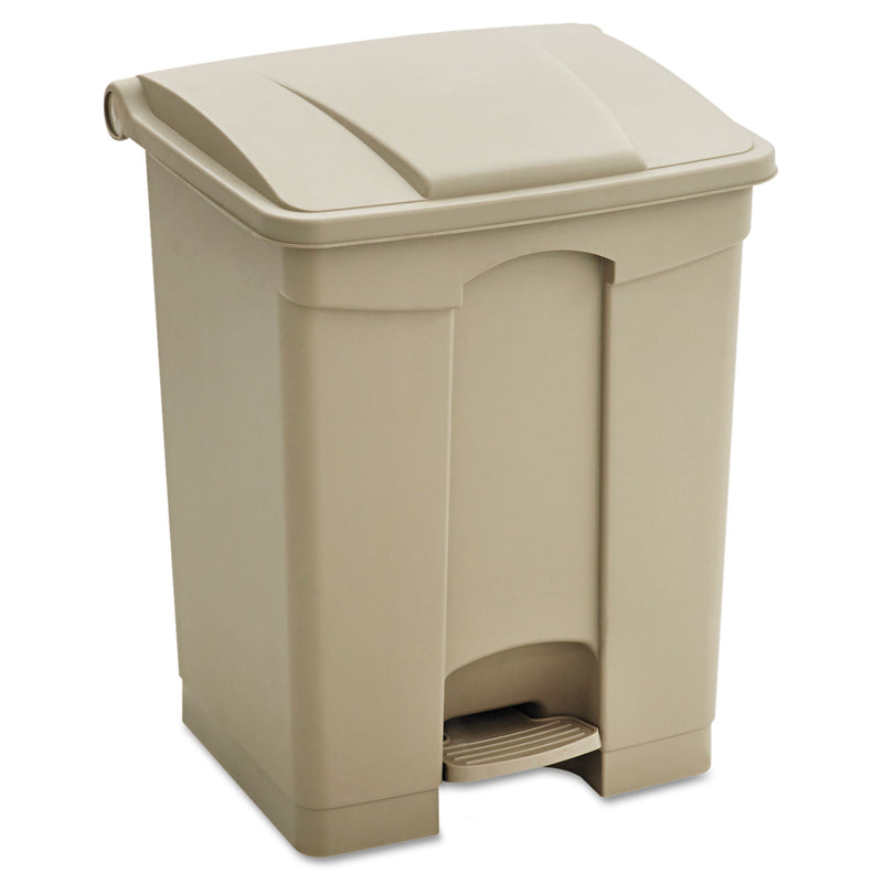 Safco Large Capacity Plastic Step-On Receptacle, 23 Gal, Tan - SAF9923TN