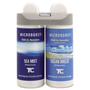 Rubbermaid Microburst Duet Refills, Sea Mist/Ocean Breeze, 3 Oz, 4/Carton - RCP3485951