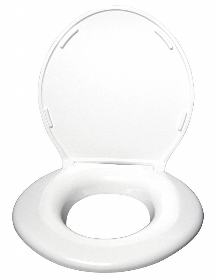 Big John Round or Elongated, Standard Toilet Seat Type, Closed Front Type, Includes Cover Yes, White - 1W