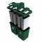 Rubbermaid (4) 23 gal Rectangular Recycling Station, Plastic, Green - 1792373