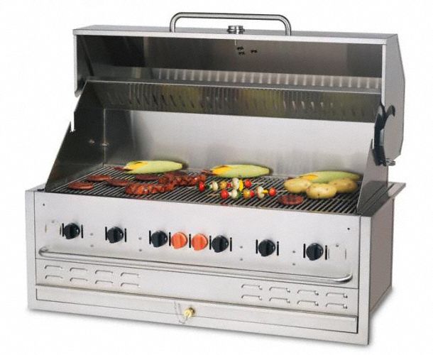 Crown Verity 99,000 BtuH Natural Gas Stainless Steel Built-In Grill - BI-48 NG
