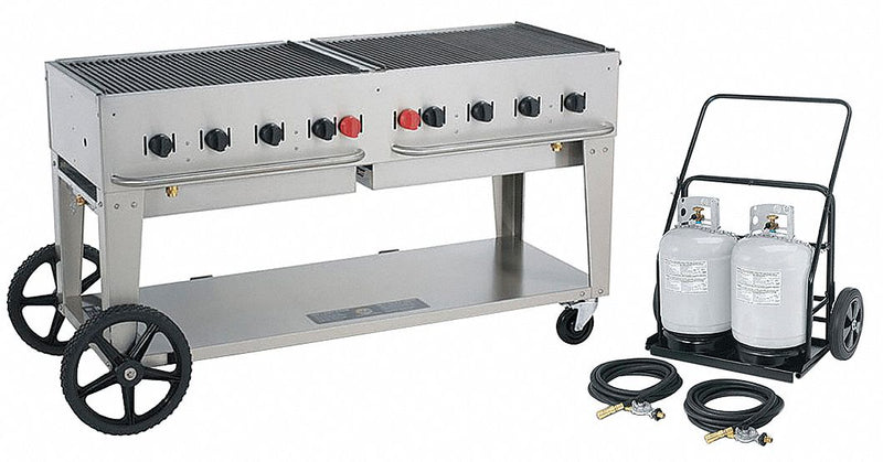 Crown Verity 129,000 BtuH Stainless Steel Gas Grill with Two 50 lb Propane Tanks - MCC-60