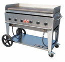 Crown Verity 56" x 28" x 36" 6 Burners Portable Gas Griddle - MG-48