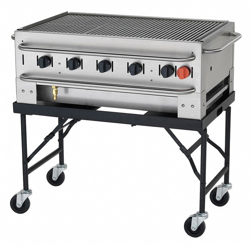 Crown Verity 79,500 BtuH Stainless Steel Portable Gas Grill with 20 lb Propane Tank - PCB-36