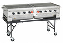 Crown Verity 129,000 BtuH Stainless Steel Portable Gas Grill with Two 20 lb Propane Tanks - PCB-60