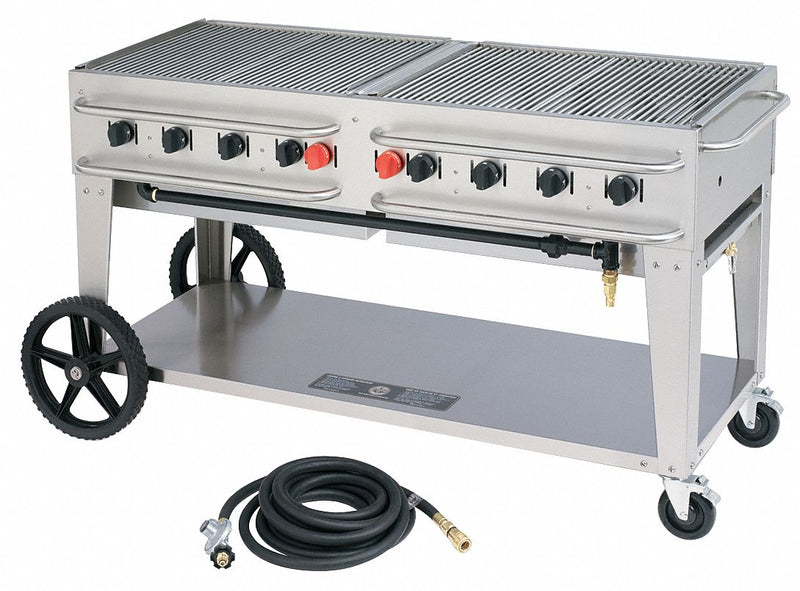 Crown Verity 129,000 BtuH Stainless Steel Rental Grill with 40 lb Propane Tank or Larger - RCB-60-SI