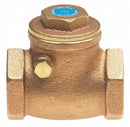 Milwaukee Valve Check Valve, 1 1/2 in, Single, Inline Swing, Brass, FNPT x FNPT - UP0967000112