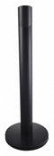 Tough Guy 1/4 gal Cigarette Receptacle, 41 in Height, 14 1/2 in Base Dia., Metal, Black - 12V178