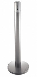 Tough Guy 1/4 gal Cigarette Receptacle, 41 in Height, 14 1/2 in Base Dia., Metal, Silver - 12V179