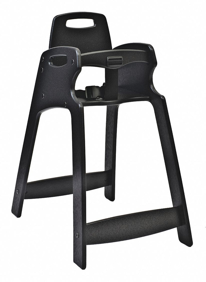 Koala High Chair, 17 1/4 in Width (In.), 23 1/2 in Depth (In.), 29.5 in Height (In.), Black, Plastic - KB833-02