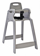 Koala High Chair, 17 1/4 in Width (In.), 23 1/2 in Depth (In.), 29.5 in Height (In.), Gray, Plastic - KB833-01