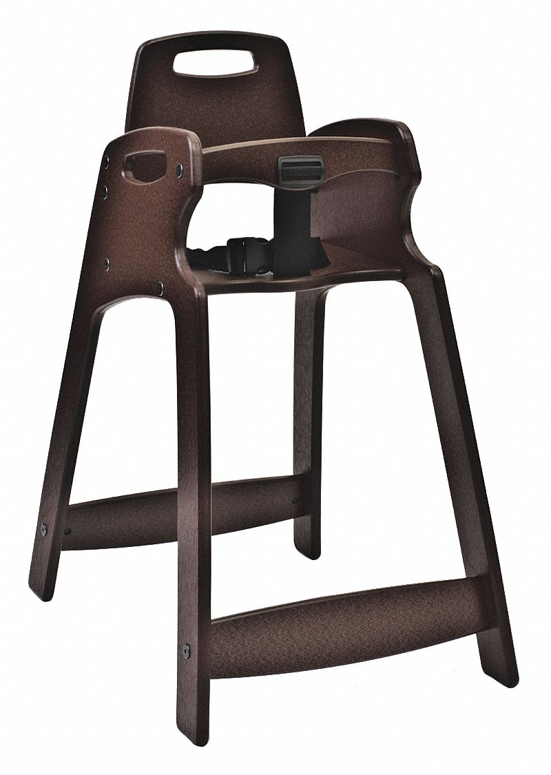 Koala High Chair, 17 1/4 in Width (In.), 23 1/2 in Depth (In.), 29.5 in Height (In.), Brown, Plastic - KB833-09-KD