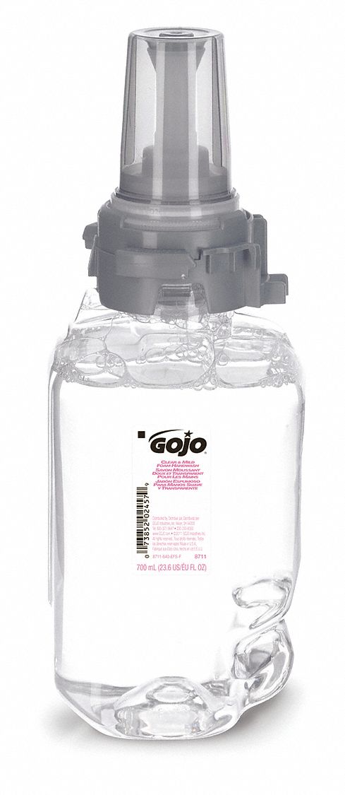 GOJO Unscented, Foam, Hand Soap, 700 mL, Cartridge, ADX, PK 4 - 8711-04
