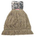 Boardwalk Patriot Looped End Wide Band Mop Head, Large, Green/Brown, 12/Carton - BWK8200L