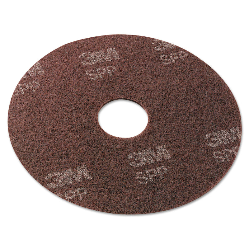 Scotch-Brite Surface Preparation Pad, 20" Diameter, Maroon, 10/Carton - MMMSPP20