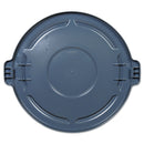Rubbermaid Vented Round Brute Lid, 24.5 Dia X 1.5H, Gray - RCP264560GY