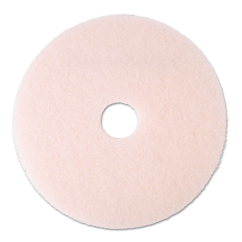 3M Ultra High-Speed Eraser Floor Burnishing Pad 3600, 20" Diameter, Pink, 5/Carton - MMM25858