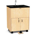 Jonti-Craft 1386JC, 38" Adult Height Portable Handwashing Sink, Foot Pump Activation, Non-Heated (No Electricity Required)