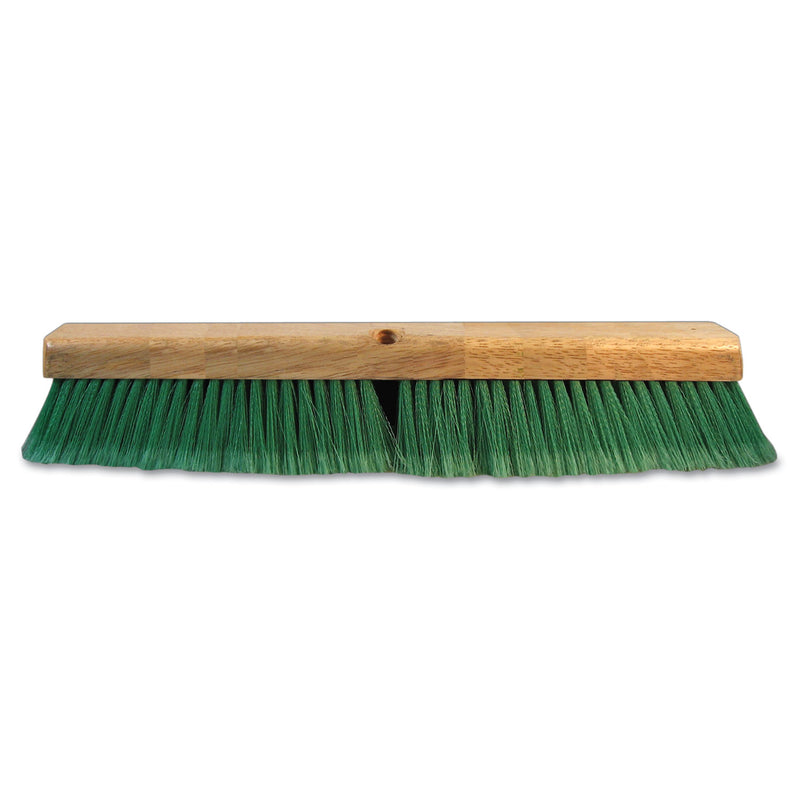 Boardwalk Push Broom Head, 3" Green Flagged Recycled Pet Plastic, 24" - BWK20724
