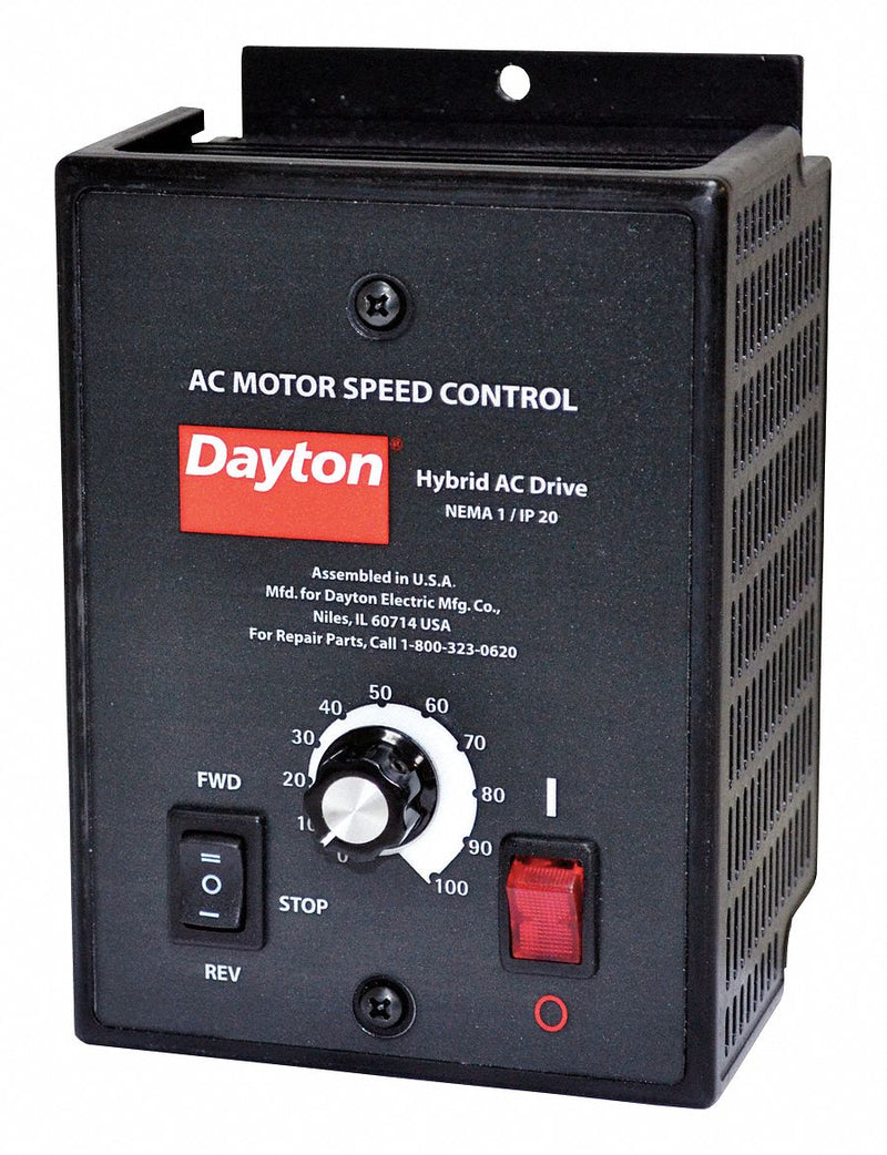 Dayton Variable Frequency Drive,0.5 hp Max. HP,1 Input Phase AC,120/208-240V AC Input Voltage - 13E660