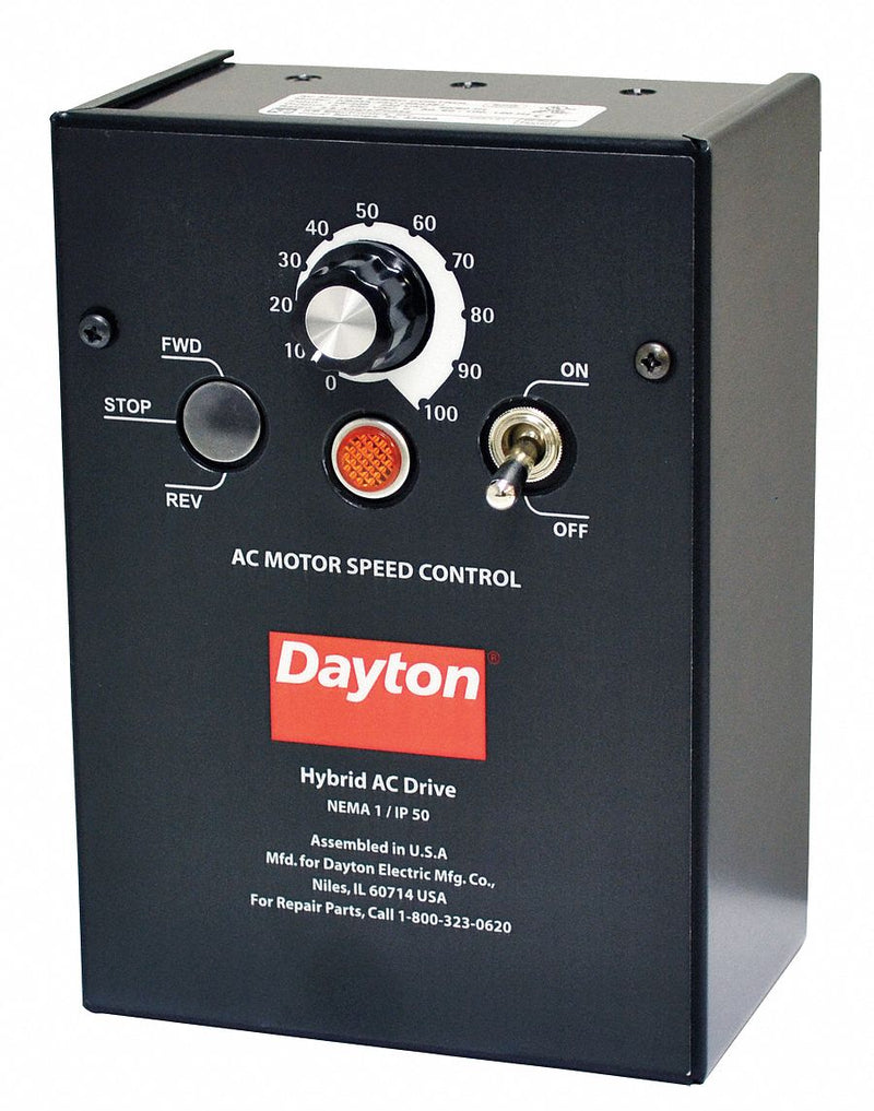 Dayton Variable Frequency Drive,1 hp Max. HP,1 Input Phase AC,120/208-240V AC Input Voltage - 13E661