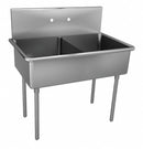 Just Manufacturing Stainless Steel Scullery Sink, Without Faucet, 14 Gauge, Floor Mounting Type - NSFB-230-2