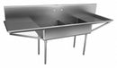 Just Manufacturing Just Manufacturing, Scullery Group Series, 24 in x 24 in, Stainless Steel, Scullery Sink - NSFB-248-24RL-2
