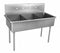 Just Manufacturing Stainless Steel Scullery Sink with Drainboards, Without Faucet, 14 Gauge, Floor Mounting Type - NSFB-354-2-2