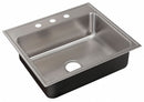 Just Manufacturing 25 in x 22 in x 7 1/2 in Drop-In Sink with Faucet Ledge with 22 in x 16 in Bowl Size - SL-2225-A-GR-3