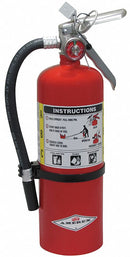 Amerex Fire Extinguisher, Dry Chemical, Monoammonium Phosphate, 5 lb, 3A:40B:C UL Rating - B402