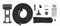 Dayton Wall-Mount Shop Vacuum, 3 1/2 gal Tank Size, 52 cfm, 1 1/4 in Vacuum Hose Dia. - 13J020