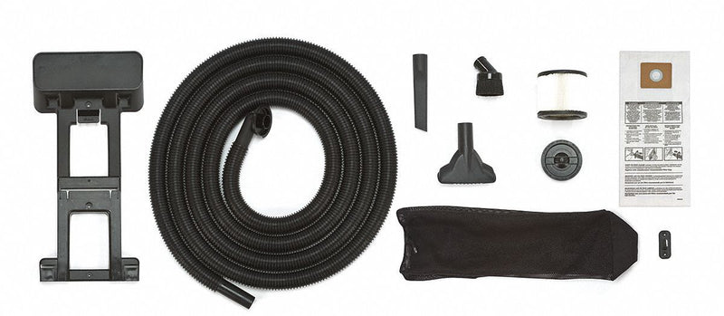 Dayton Wall-Mount Shop Vacuum, 3 1/2 gal Tank Size, 52 cfm, 1 1/4 in Vacuum Hose Dia. - 13J020