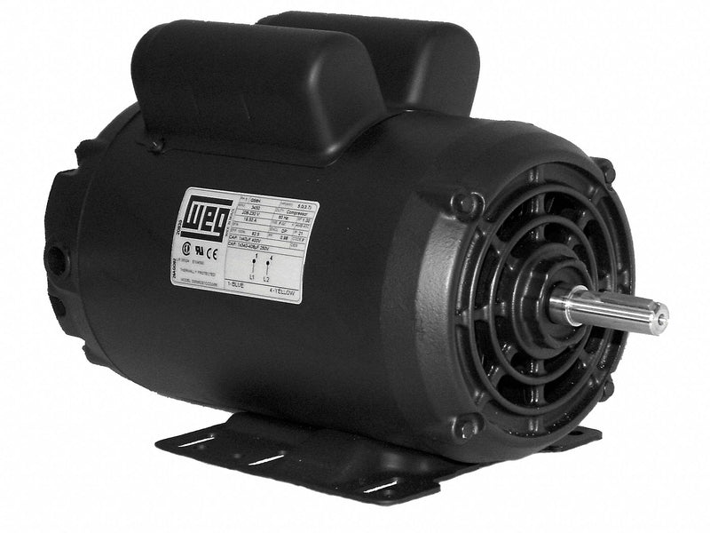 WEG 4 HP Commercial Duty Air Compressor Motor,Capacitor-Start/Run,3440 Nameplate RPM,230 Voltage - 00436OS1DCDG56HZ