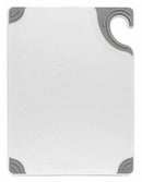 San Jamar Cutting Board, Co-Polymer, White, 12" Length, 9" Width, 3/8" Thickness - CBG912WHGR