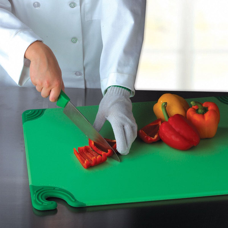 San Jamar Cutting Board, Co-Polymer, Green, 12" Length, 9" Width, 3/8" Thickness - CBG912GN