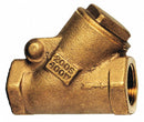 Milwaukee Valve Check Valve, 2 in, Single, Y Swing, Bronze, FNPT x FNPT - 509Y 2"