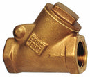 Milwaukee Valve Check Valve, 3/4 in, Single, Y Swing, Bronze, FNPT x FNPT - 515Y 3/4"