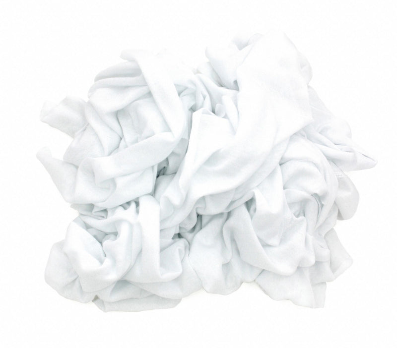 Top Brand Cloth Rag, T-Shirt, White, Varies, 10 lb - 340-10N