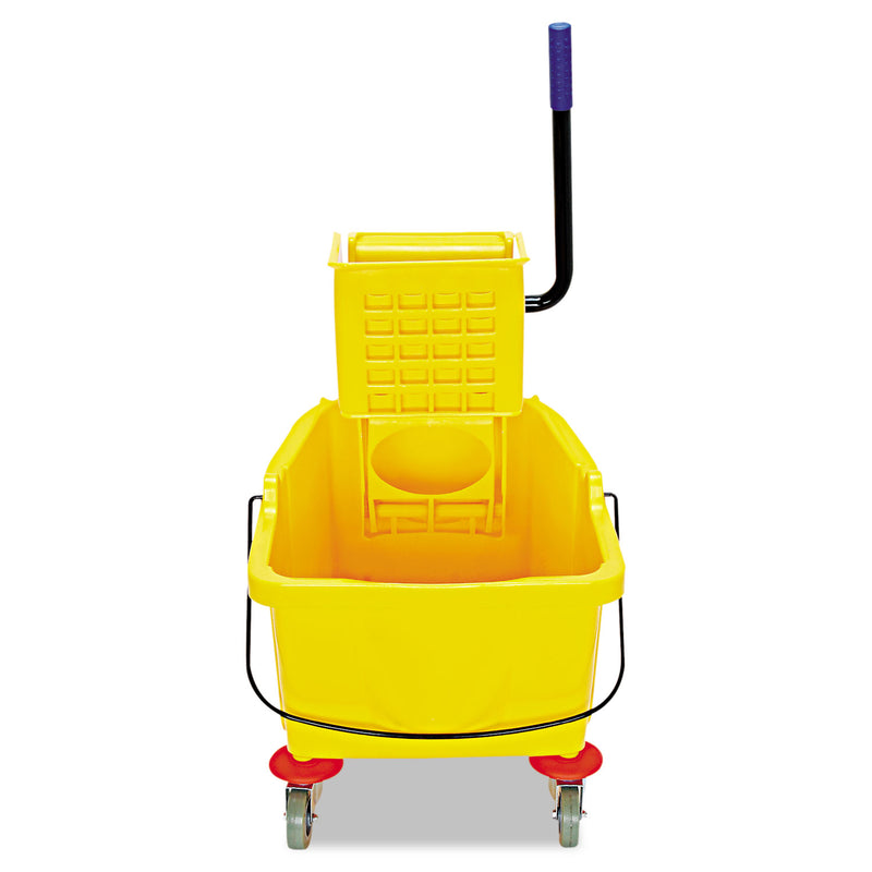 Flo-Pac Side-Press Bucket/Wringer Combo, 8.75 Gal, Yellow - CFS3690404