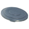 Rubbermaid Round Flat Top Lid, For 55 Gal Round Brute Containers, 26.75" Diameter, Gray - RCP2654G