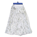 Boardwalk Mop Head, Lie-Flat Head, Rayon Fiber, 24Oz, White, 12/Carton - BWK824R