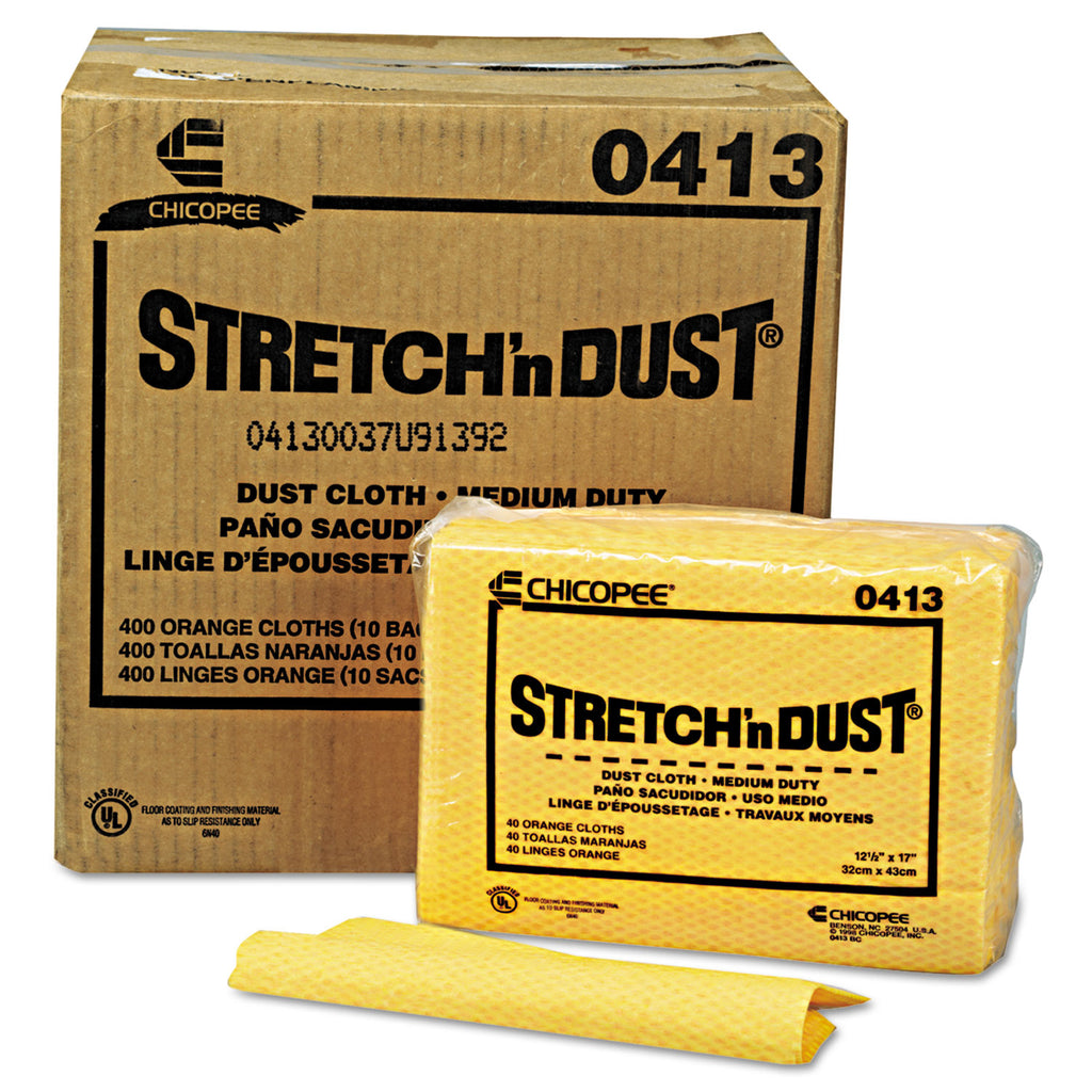 Chix Stretch 'N Dust Cloths, 12 3/5 X 17, Yellow, 400/Carton - CHI0413 ...