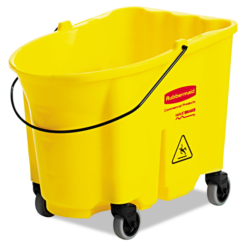 Rubbermaid Wavebrake Bucket, 26Qt, Yellow - RCP7470YEL