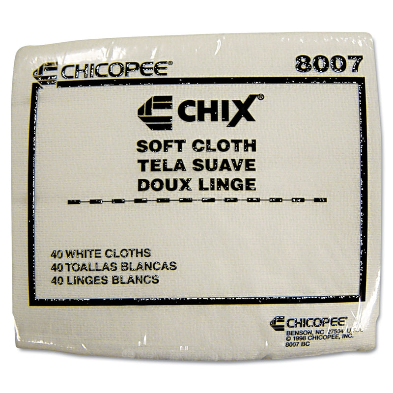Chix Soft Cloths, 13 X 15, White, 1200/Carton - CHI8007