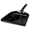 Impact Heavy-Duty Metal Dust Pan, 12W X 14D, 20-Gauge Steel, Black - IMP4212